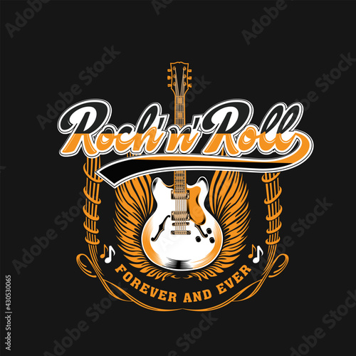 rock n roll forever and ever t-shirt design 