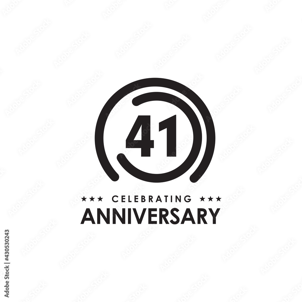 41st year anniversary logo design template 41st year anniversary logo design template