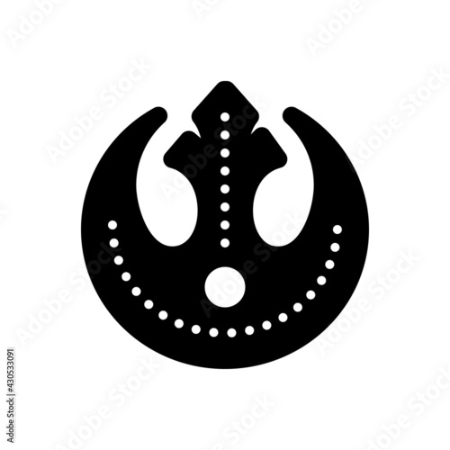 Black solid icon for millennium