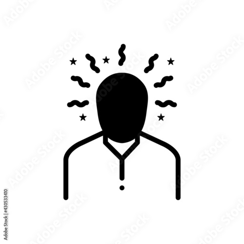 Black solid icon for strain