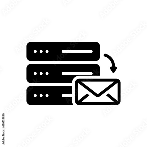 Black solid icon for smtp photo