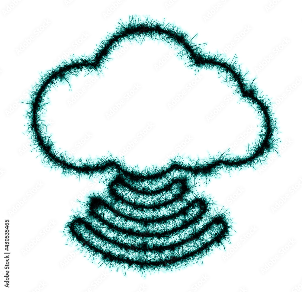 Cloud symbol - Made out of sparkles