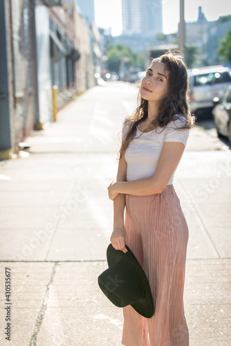 Valokuva Beautiful woman in New York