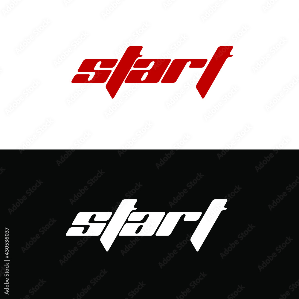 start logo, simple design on white background