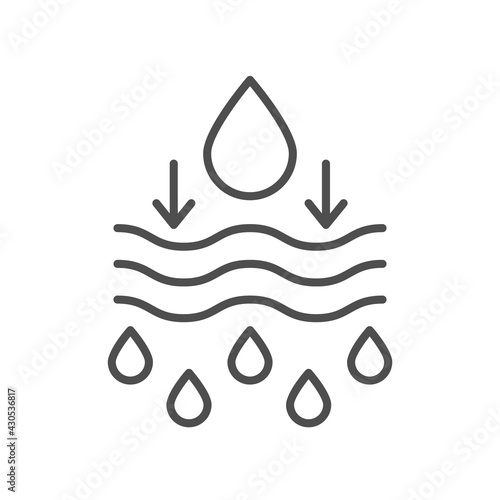 Moisture line icon. Vector