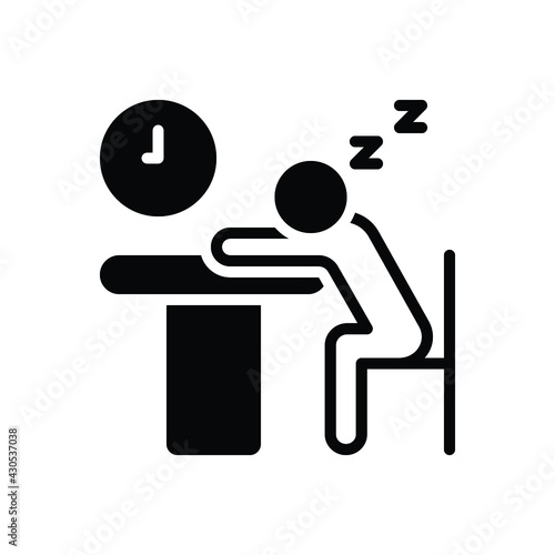 Black solid icon for idle