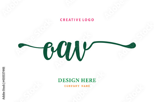 OAV lettering logo is simple, easy to understand and authoritative