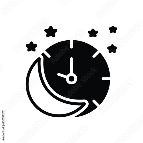 Black solid icon for tonight