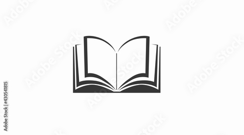 Vector Isolated Illustration of a Book. Black and White Book Icon