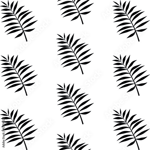 vector pattern with tropical leaves. flat image of floristic pattern