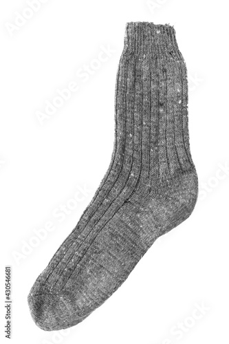 One knit sock isolated