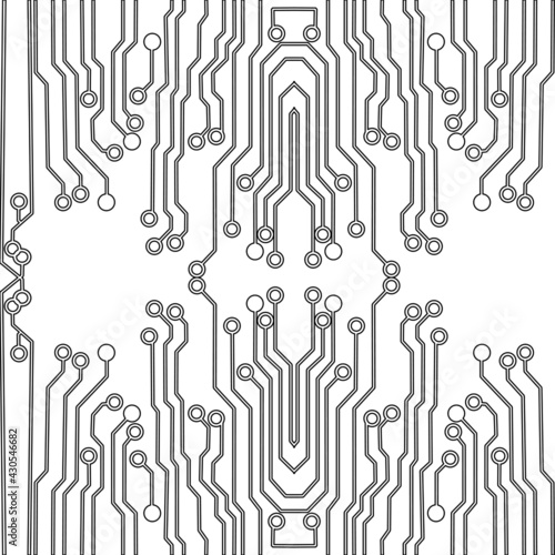 Circuit Board Technology vector. Technological background with a circuit board texture