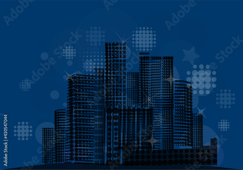 Abstract background. A modern city. Vector illustration