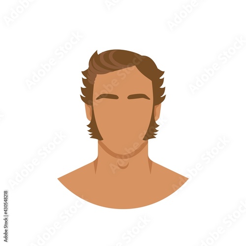 Face of retro man with sideburns