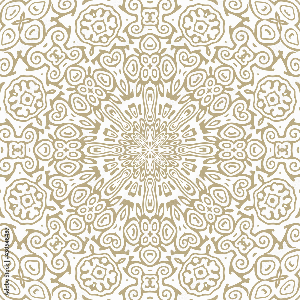 Oriental Seamless Vector Pattern - Repeating ornament for textile, wraping paper, fashion etc.