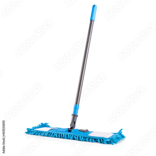 Floor mop isolated on white background. Household products photo