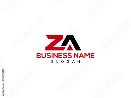 ZA Letter Logo, za logo icon vector for business