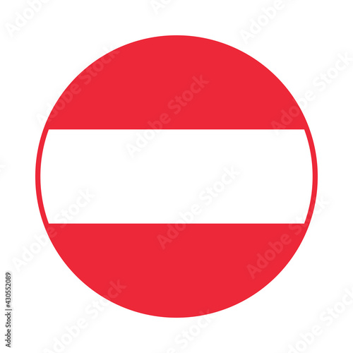 Free Download Austria Flag Round Circle Badge or Sticker Icon. Vector Image. - GFXLoad