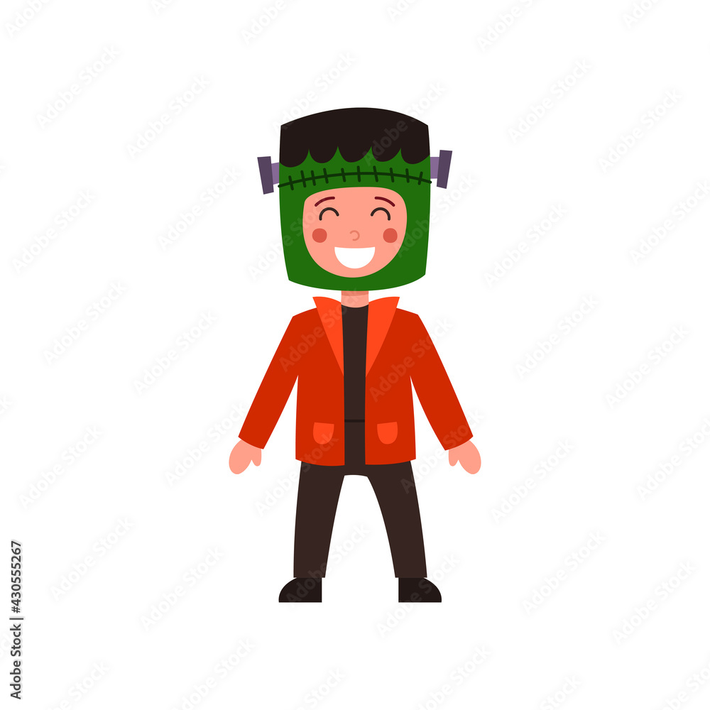 Frankenstein, costume for the holiday, vector illustration on a white background Frankenstein, costume for the holiday, vector illustration on a white background