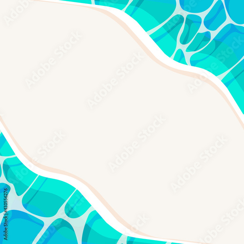 夏の海辺のバナーデザイン(300×300)