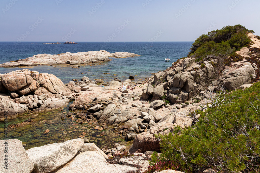 beach on the costa brava in northern spain on a clear summer day