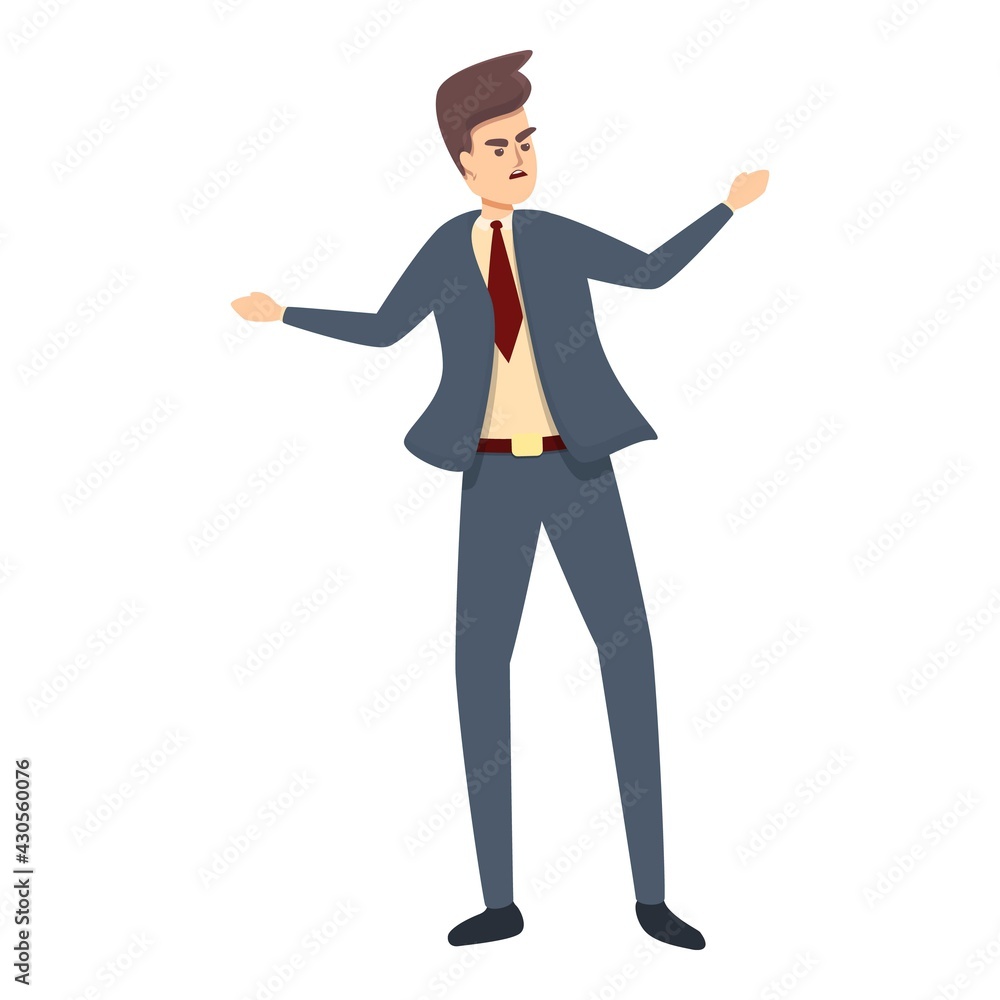 Rush job businessman icon. Cartoon of Rush job businessman vector icon for web design isolated on white background