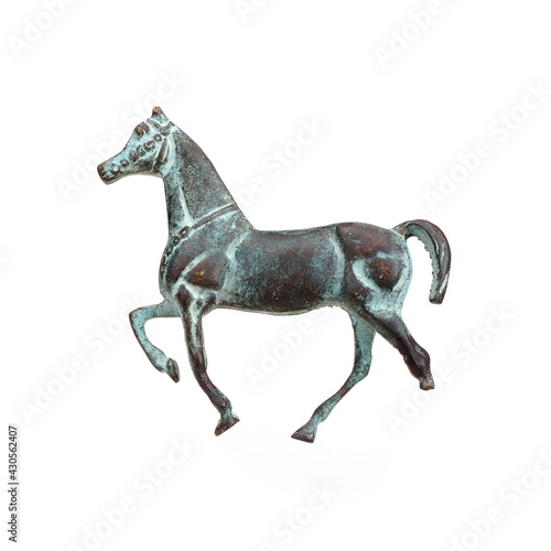 Vintage horse for interior decoration isolated on white background