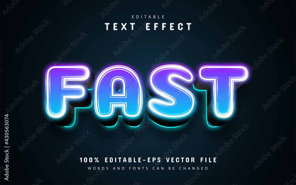 Fast text, editable 3d text effect Fast text, editable 3d text effect