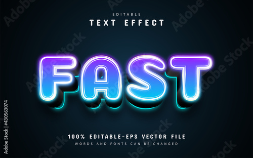 Fast text, editable 3d text effect