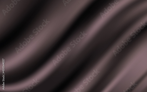 Luxury black silk fabric background. Dark silver satin with wavy folds. Texture satin velvet material with gradient mesh, luxurious elegant design with space for text. Vector abstract background EPS10