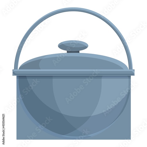 Camping saucepan icon. Cartoon of Camping saucepan vector icon for web design isolated on white background