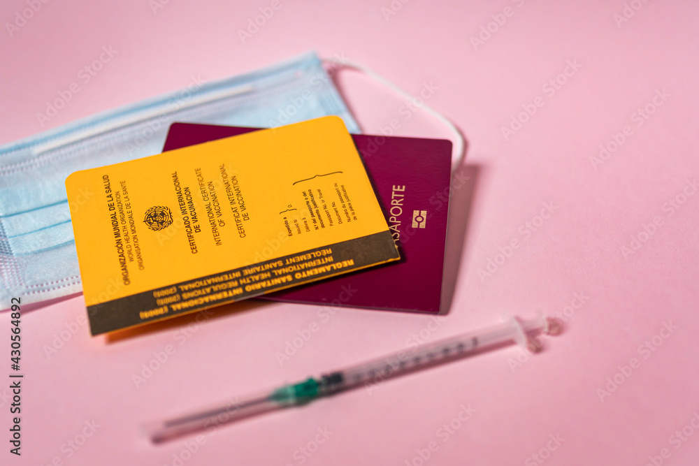 Vaccination Passport Immunity Certificate For Travel Mask And Vaccine Against The Global 3941