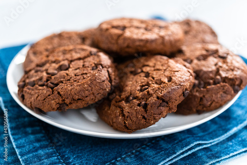 Double chocolate chip cookies