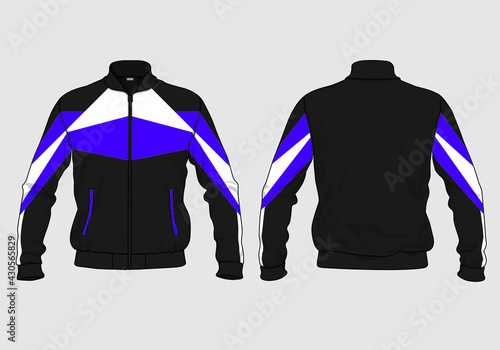 retro vintage windbreaker hoodie jacket template