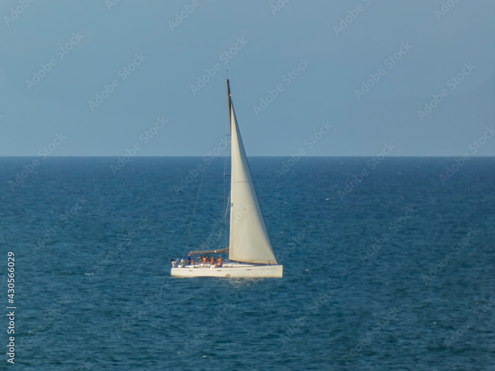 Sailing boat sailing on a calm sea
