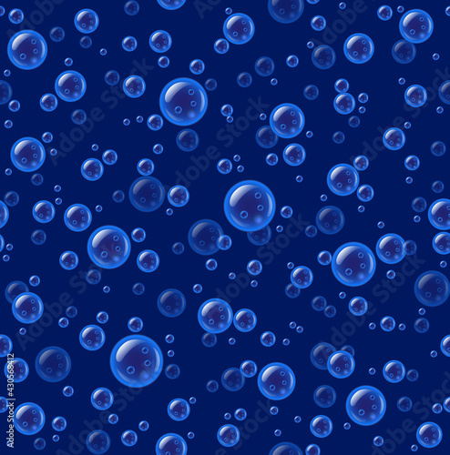 water bubbles seamless pattern