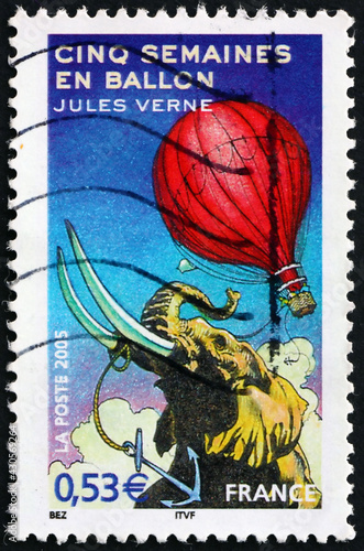 Postage stamp France 2005 Story by Jules Verne photo