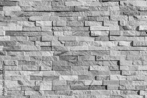 Mur de briquettes de pierre