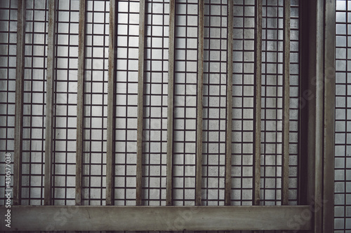 metal bars on a wall 