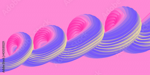Abstract background with gradient spiral. Banner in gentle colors