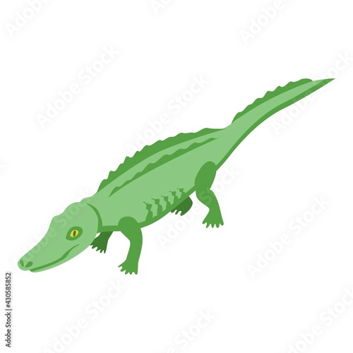 River crocodile icon. Isometric of River crocodile vector icon for web design isolated on white background