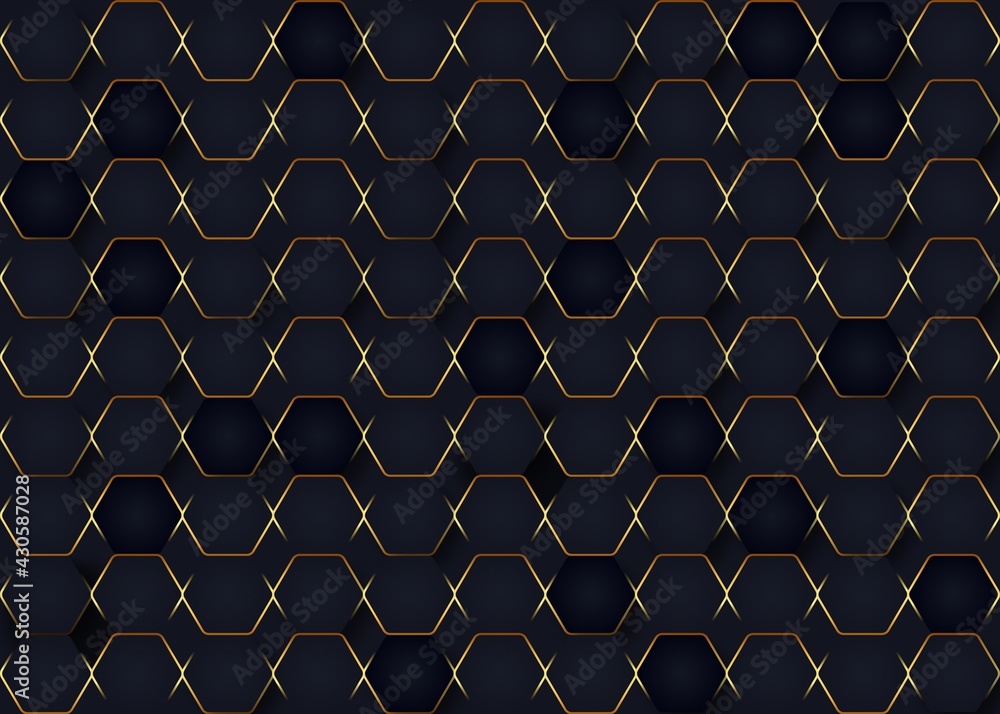 Fototapeta premium Modern luxury background with golden pattern