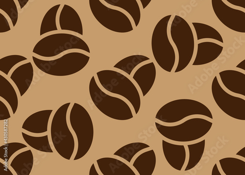 Coffee beans. Seamless texture. For design and printing.