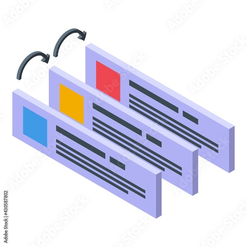 Social repost icon. Isometric of Social repost vector icon for web design isolated on white background