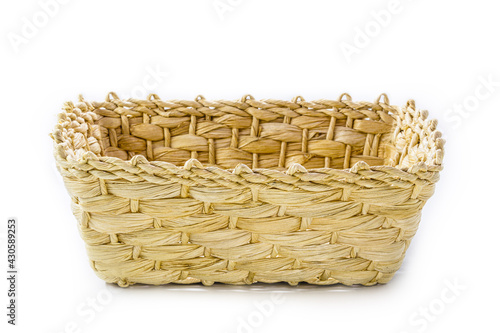 handmade straw basket made in brazil  decorative kitchen use