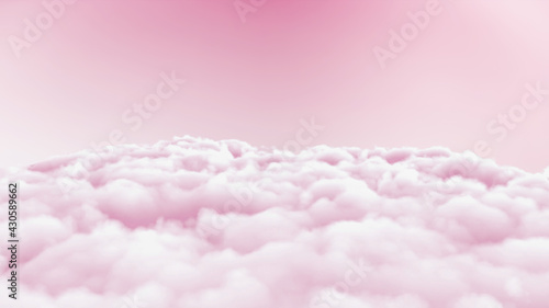 pink soft clouds in the sky stage fluffy cotton candy background