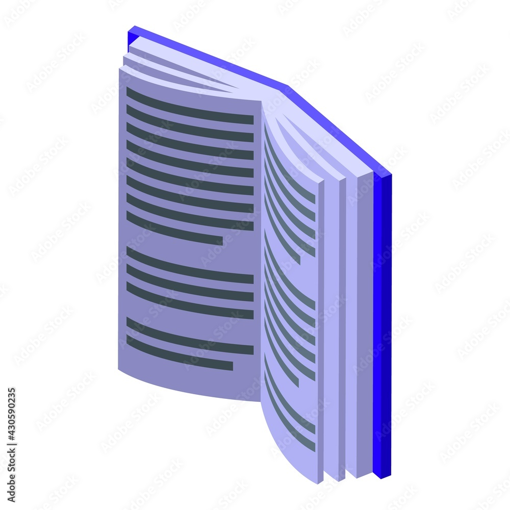 Paper book icon. Isometric of Paper book vector icon for web design isolated on white background Paper book icon. Isometric of Paper book vector icon for web design isolated on white background