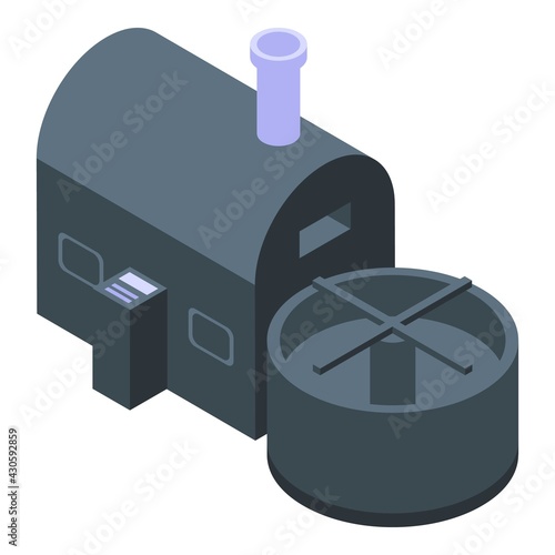 Coffee roasting machine icon. Isometric of Coffee roasting machine vector icon for web design isolated on white background