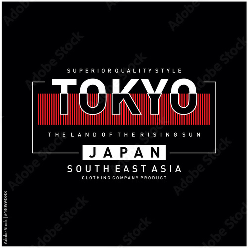 Photography stock vector tokyo japan city lettering typography graphics for tee shirt vector