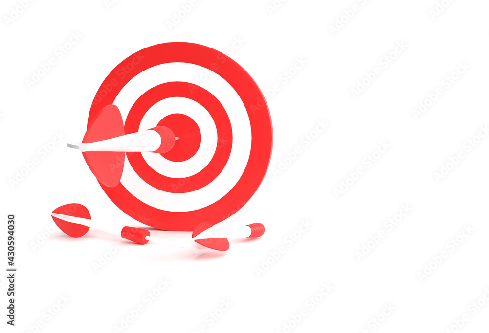 Target with arrow 3D Design for sport game and business Design. Target with arrow 3D Design for sport game and business Design.